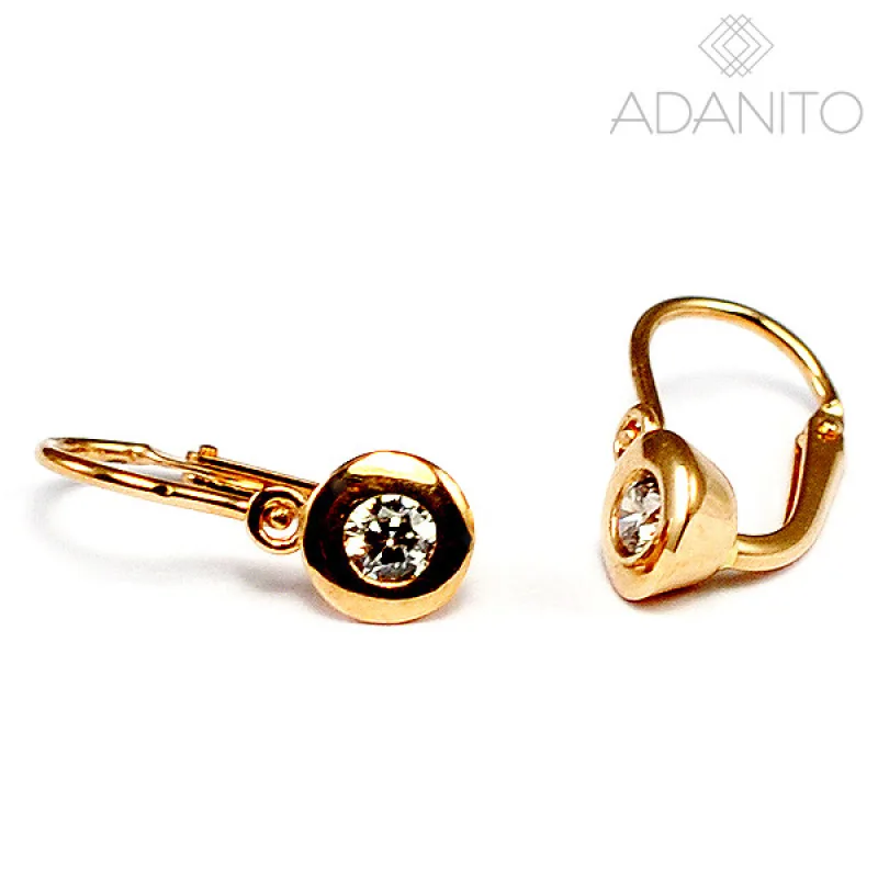 Zlaté detské náušnice z ružového zlata ADANITO BRC2589-10-10-X-4
