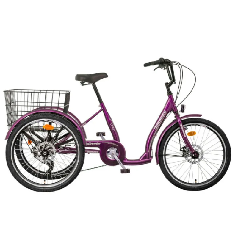 Liberty Trojkolka COMFY 6spd. Disk, diferenciál, kaučuková kola, 2026 fialová