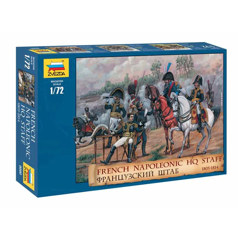 Zvezda Model Kit figúrky 8080 – FRENCH NAPOLEONIC HQ STAFF (1:72)