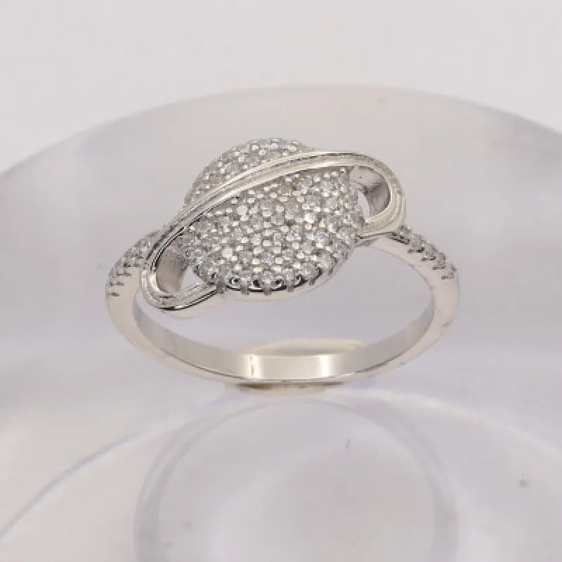 Strieborný prsteň s kameňom KA R3166, 57