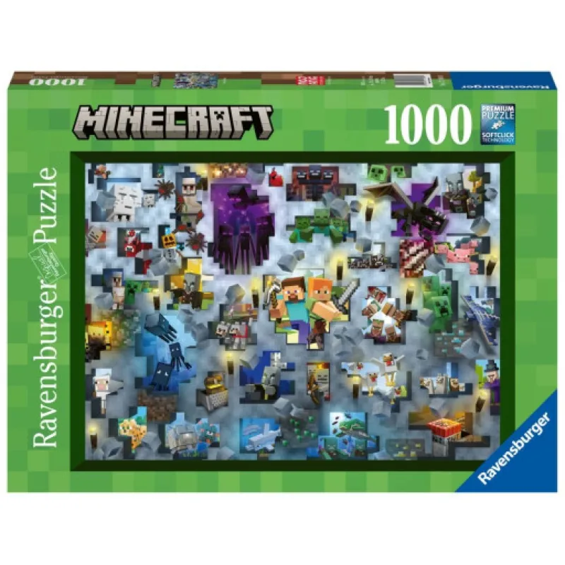 Ravensburger Puzzle Challenge Minecraft 1000 dílků
