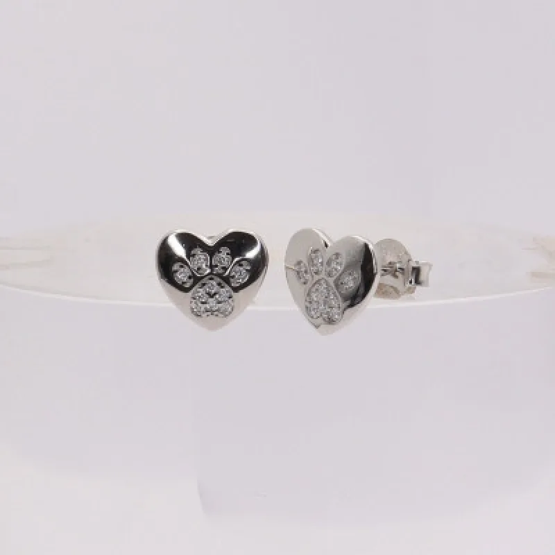 Strieborné náušnice na puzety KA E4134