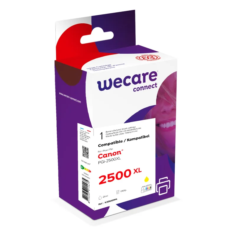 WECARE ARMOR ink kompatibilní s CANON PGi-2500XLY, žlutá/yellow K20640W4