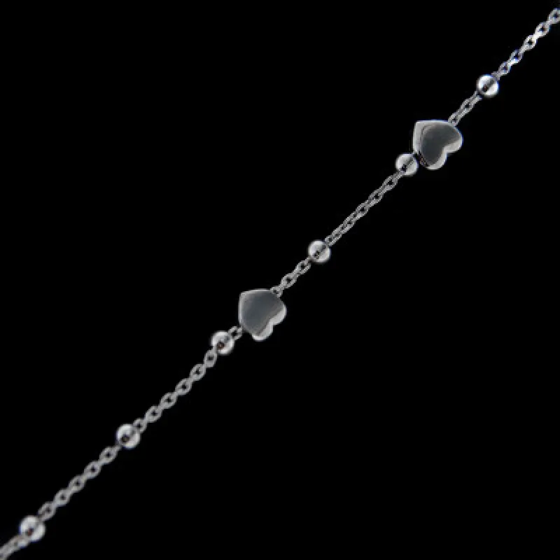 Strieborný náramok na nohu KA B1738, 25 cm