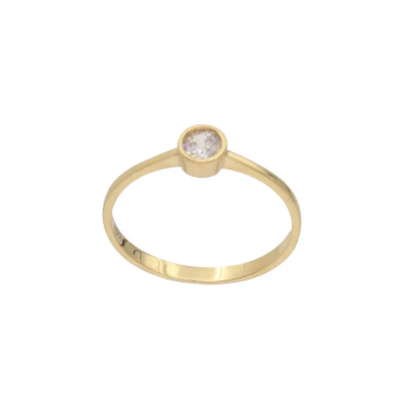 Zlatý prsteň so zirkónom KA RRCA008, 58, 1.30 g