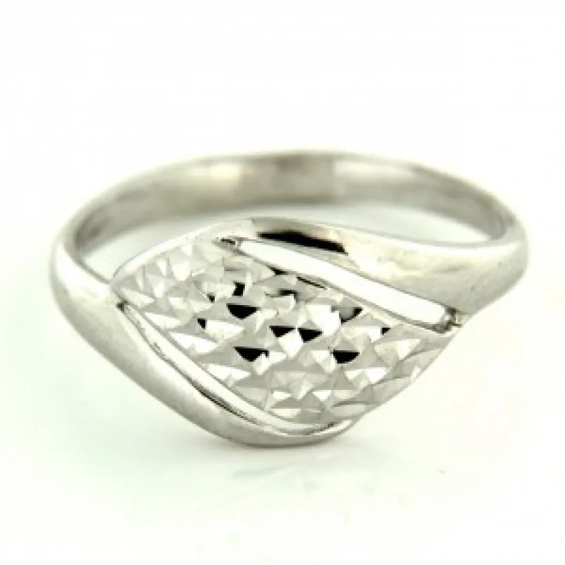 Zlatý prsteň z bieleho zlata KA A-DC-620W, 56, 1.80 g