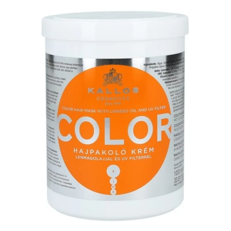 KALLOS KJMN Color Hair Mask 1000ml - maska na farbené a poškodené vlasy