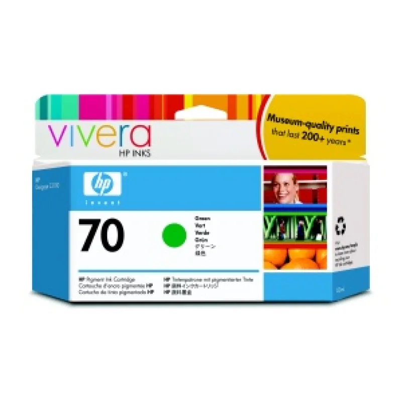 HP 70 Green DJ Ink Cart, 130 ml, C9457A C9457A
