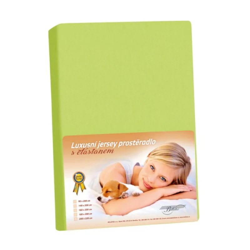 Bellatex Prostěradlo Jersey LUX Zelené - 140x200 cm