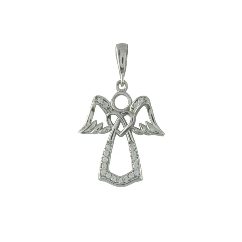 Zlatý prívesok s kameňom z bieleho zlata KA 2672W, 1.15 g, 1.15 g