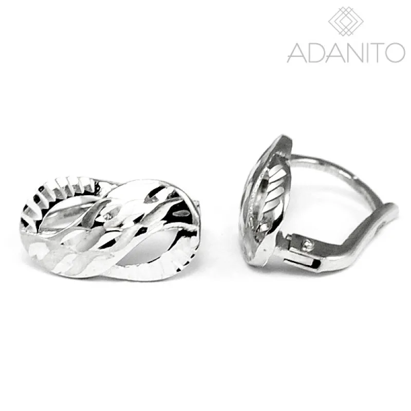 Zlaté náušnice z bieleho zlata ADANITO BRN1011S