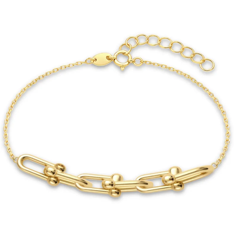 Elegantný zlatý náramok gulička Au 585/1000 3,30g MINET JMG0310WGB18