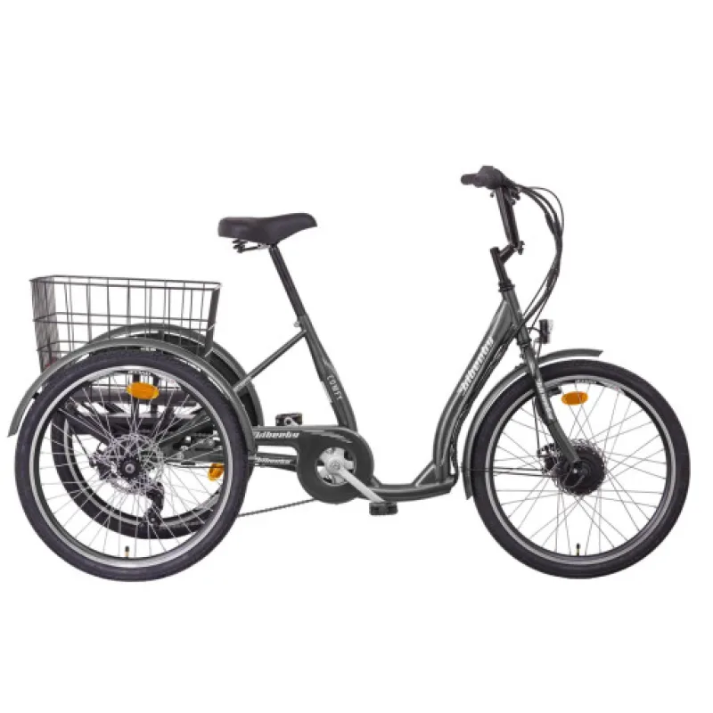 LIBERTY COMFY e-trojkolka 24" 6spd Disk, diferenciál, antracitová, 36V 10,4Ah