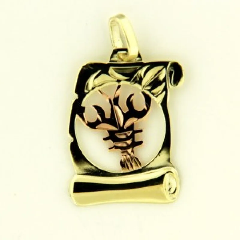 Prívesok mesačné znamenie zo žltého zlata KA 30.10.005 RAK-7, 0.85 g, 0.85 g