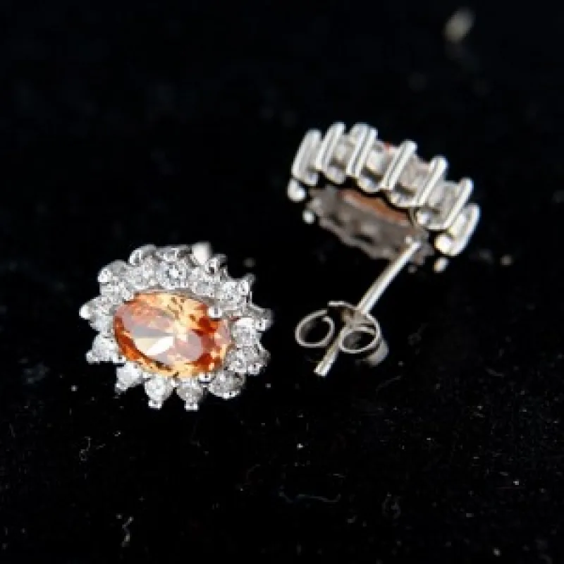 Strieborné náušnice na puzety KA E428