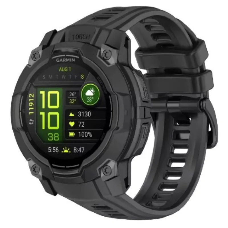 Silikonový řemínek pro Garmin instinct 3 - Černý, 26 mm ESES 1530007888