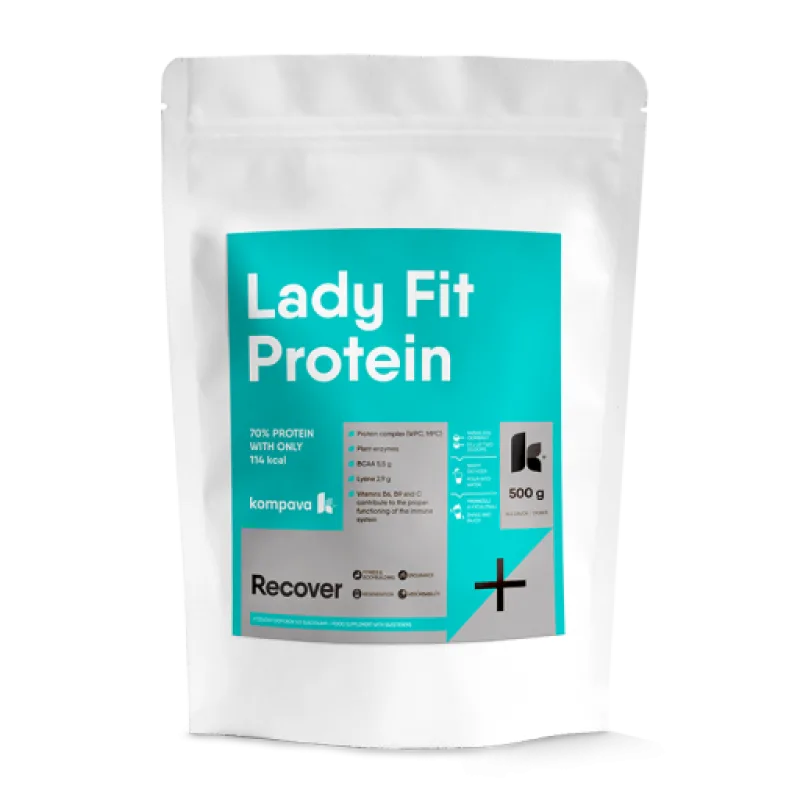 Kompava Lady Fit Protein, vanilka-smetana, 500g