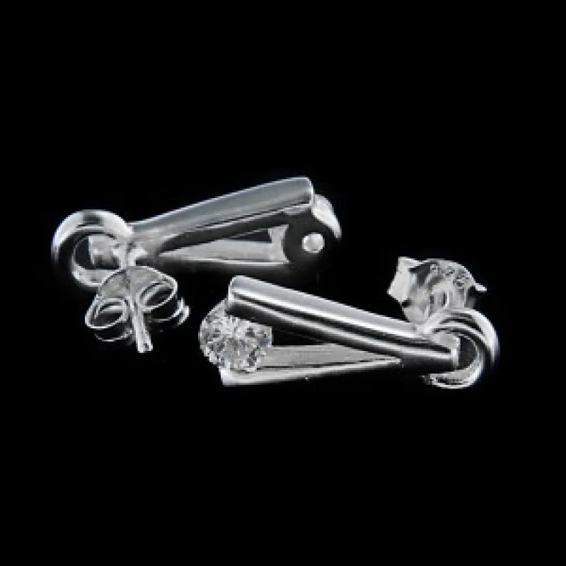 Strieborné náušnice na puzety KA E773