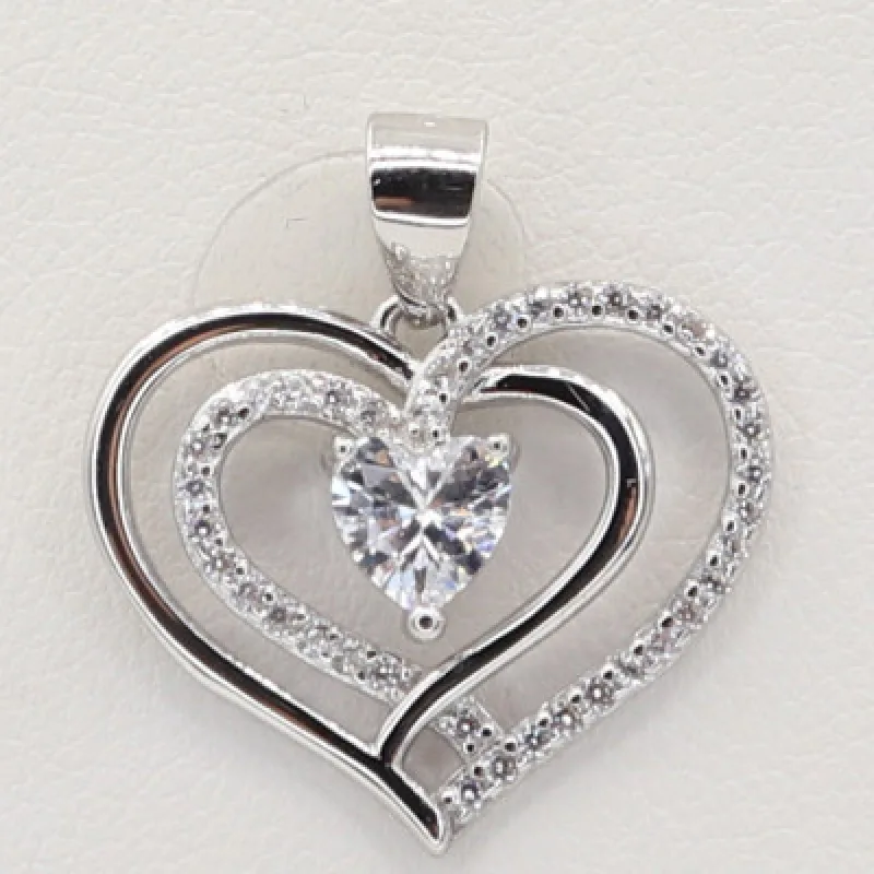 Strieborný prívesok srdce KA P3636