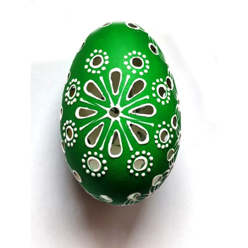 Velikonoční Husí kraslice vrtaná - Zelená