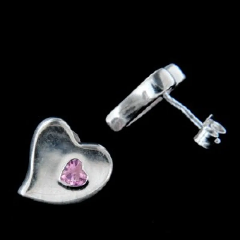 Strieborné náušnice na puzety KA E132