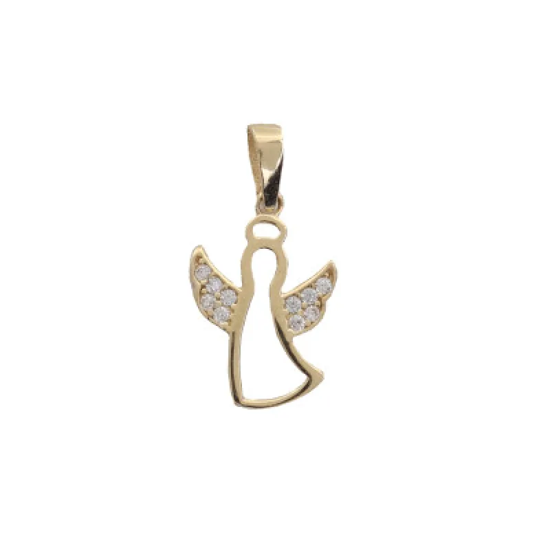 Zlatý prívesok anjel so zirkónmi KA 2699LOT, 0.7 g, 0.70 g