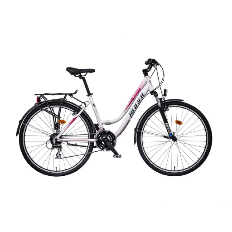 Mayo XR Fit Trek Low Dámské trekové kolo, bílo-růžové
