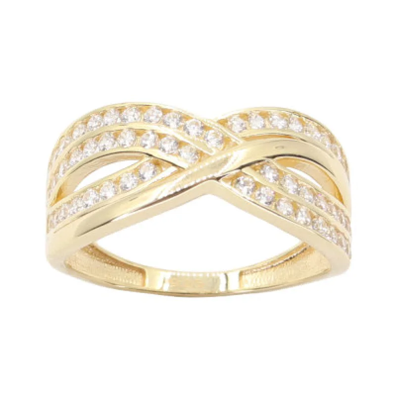 Zlatý prsteň so zirkónmi KA RRCH151, 60, 3.05 g