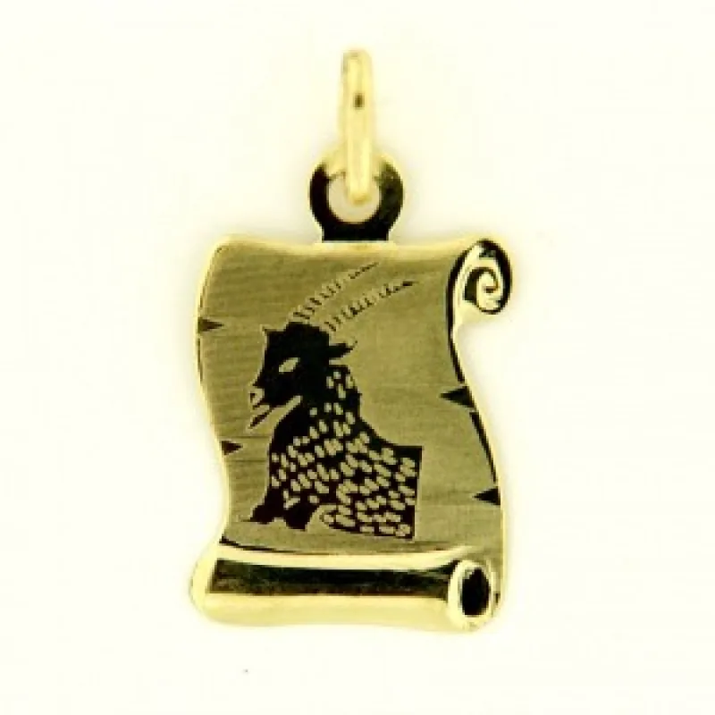 Prívesok mesačné znamenie zo žltého zlata KA 30.10.001 KOZOROH-1, 0.6 g, 0.60 g