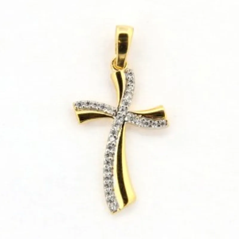 Zlatý prívesok krížik zo žltého zlata KA 2654, 1.4 g, 1.40 g