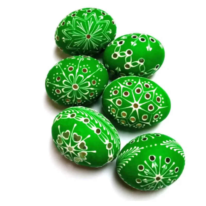 Velikonoční kraslice vrtaná - zelená