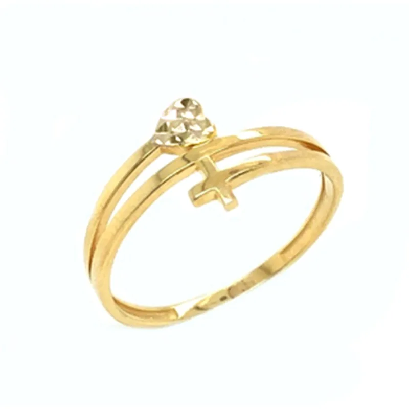 Prsteň zo žltého zlata KRÍŽIK MOISS RA003655, 58, 1.30 g