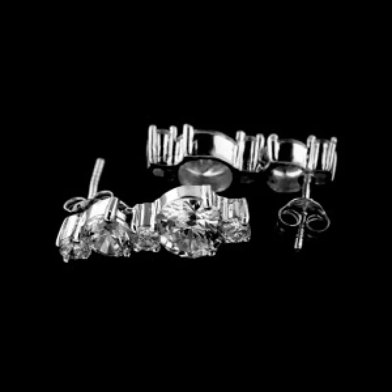 Strieborné náušnice na puzety KA E485