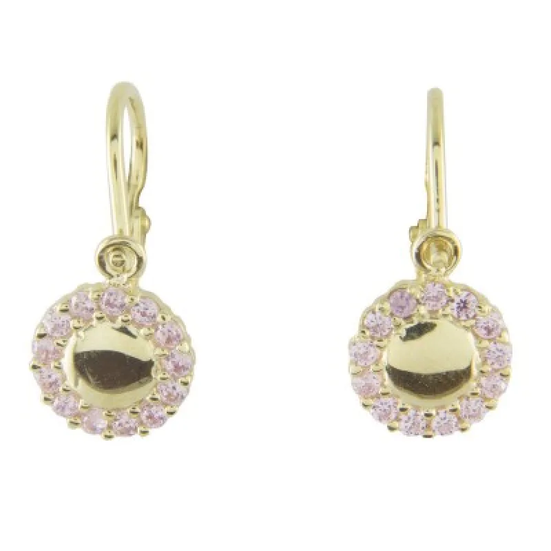 Zlaté detské náušnice zo žltého zlata KA C2750P, 1.1 g, 1.10 g