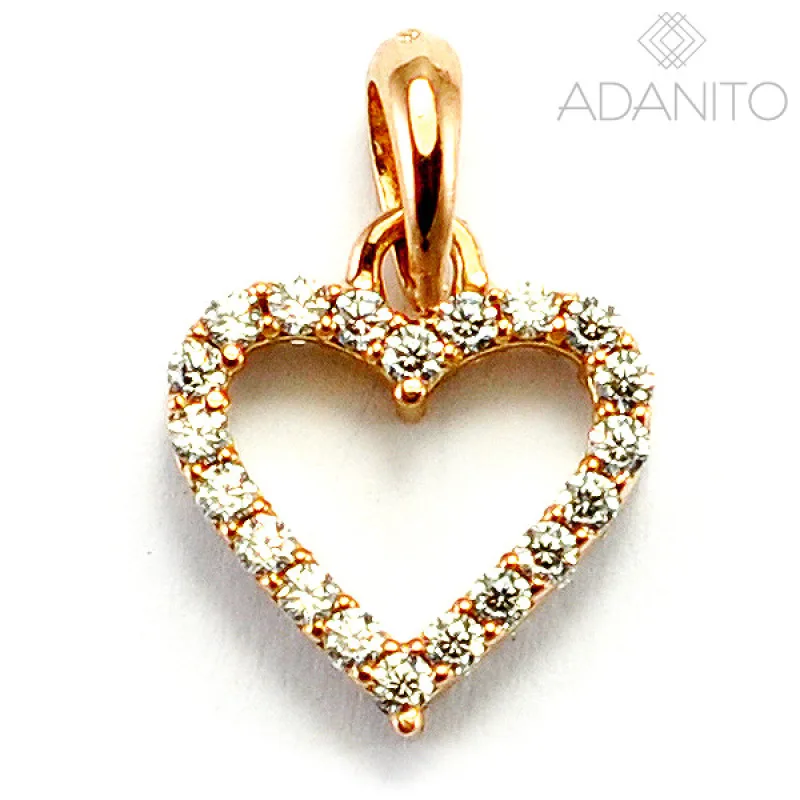 Zlatý obojstranný prívesok srdce z ružového zlata ADANITO BRP0244RG