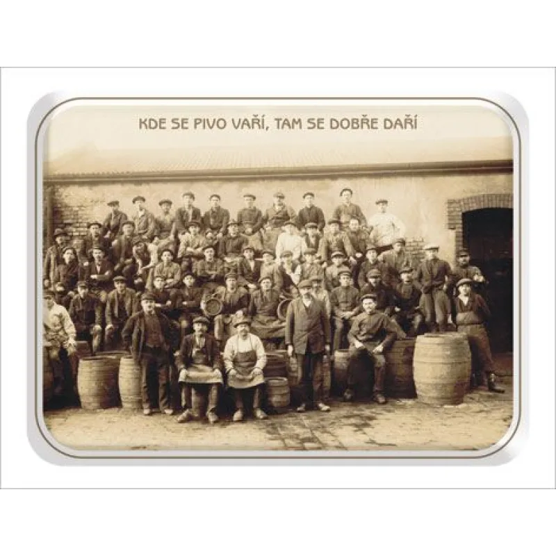 Plechová pivovarská cedule Pivovarští 420 x 297 mm