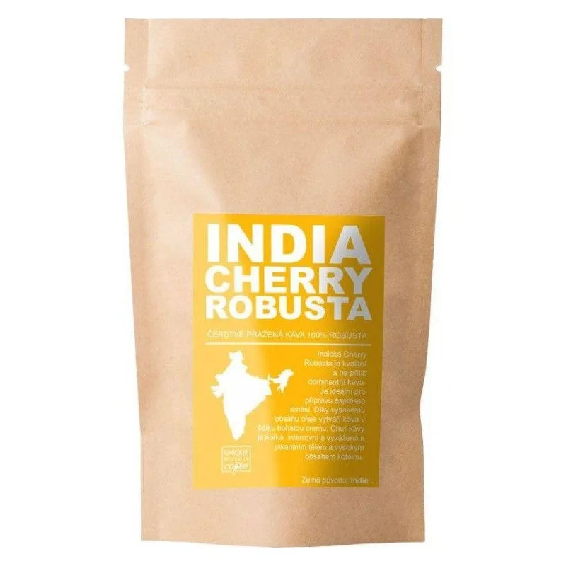 India Cherry Robusta 100g, Zpracování Jemně mletá ( domácí presso )
