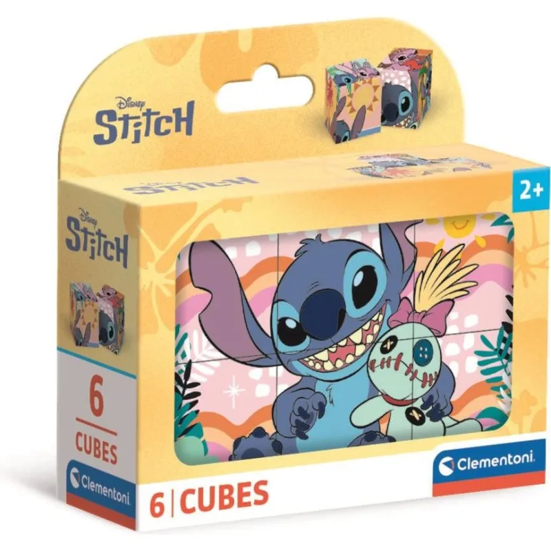 Obrázkové kostky Clementoni 6 kostek Stitch