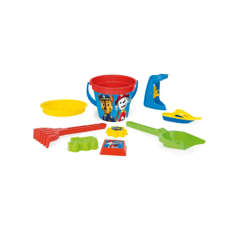 WADER Sada na piesok 9ks plast Paw Patrol / Tlapková patrola v sieťke 23x35x21cm 12m + Wader