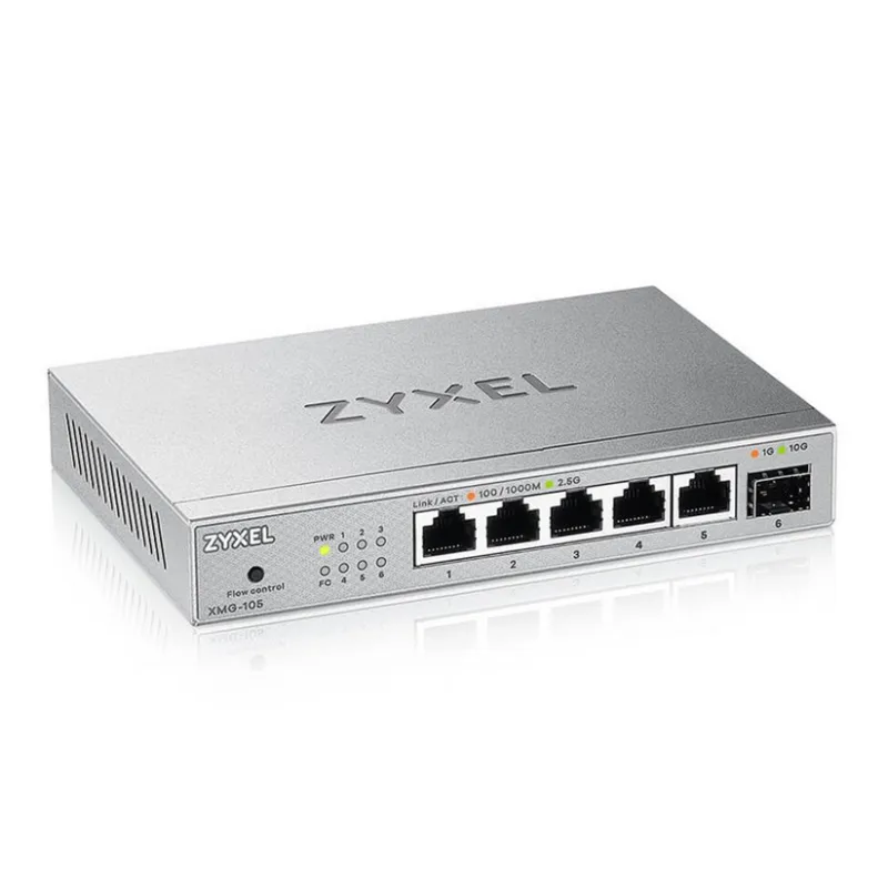 Zyxel XMG-105 5 Ports 2,5G + 1 SFP+ MultiGig unmanaged Desktop Switch