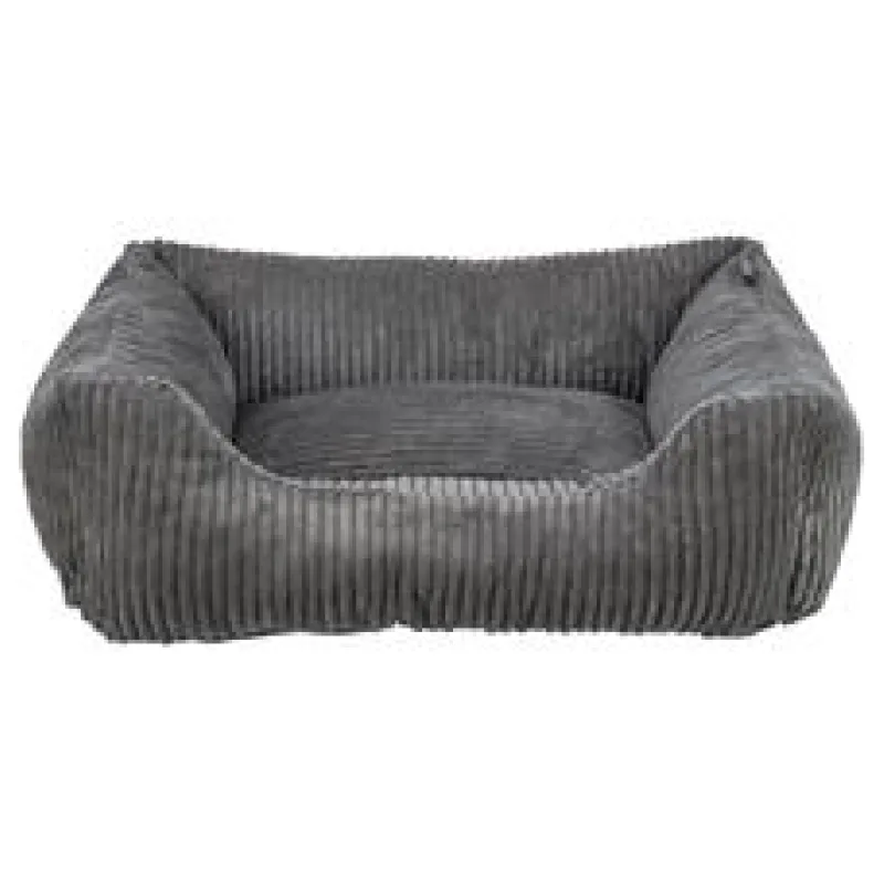 Vital Bed JONNA ortopedický obdélníkový pelech, manšestrový plyš, tmavě šedá 120x80cm