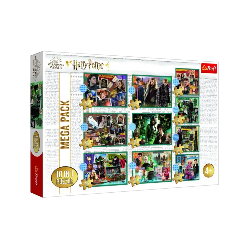 Trefl Puzzle 10v1 Ve světě Harryho Pottera v krabici 40x27x6cm
