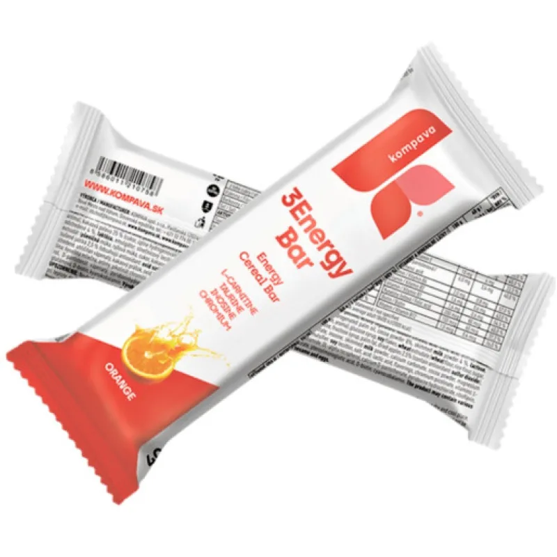 Kompava 3Energy Bar tyčinka, pomeranč 40g