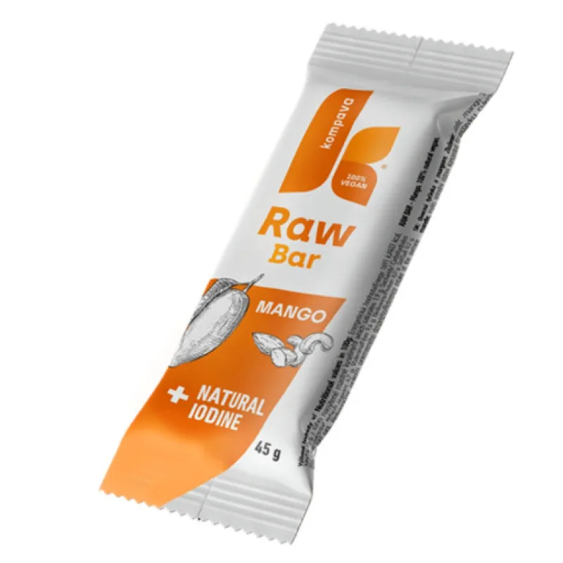 Kompava Raw Bar tyčinka, Mango 45g