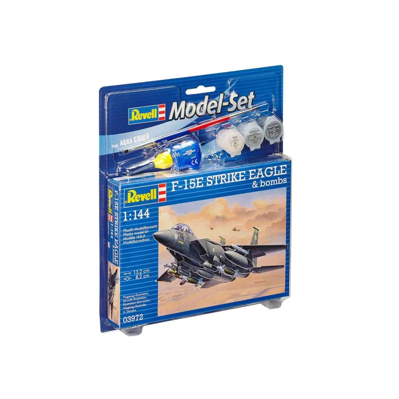 Revell ModelSet lietadlo 63972 - F-15E Strike Eagle & bomby (1:144)