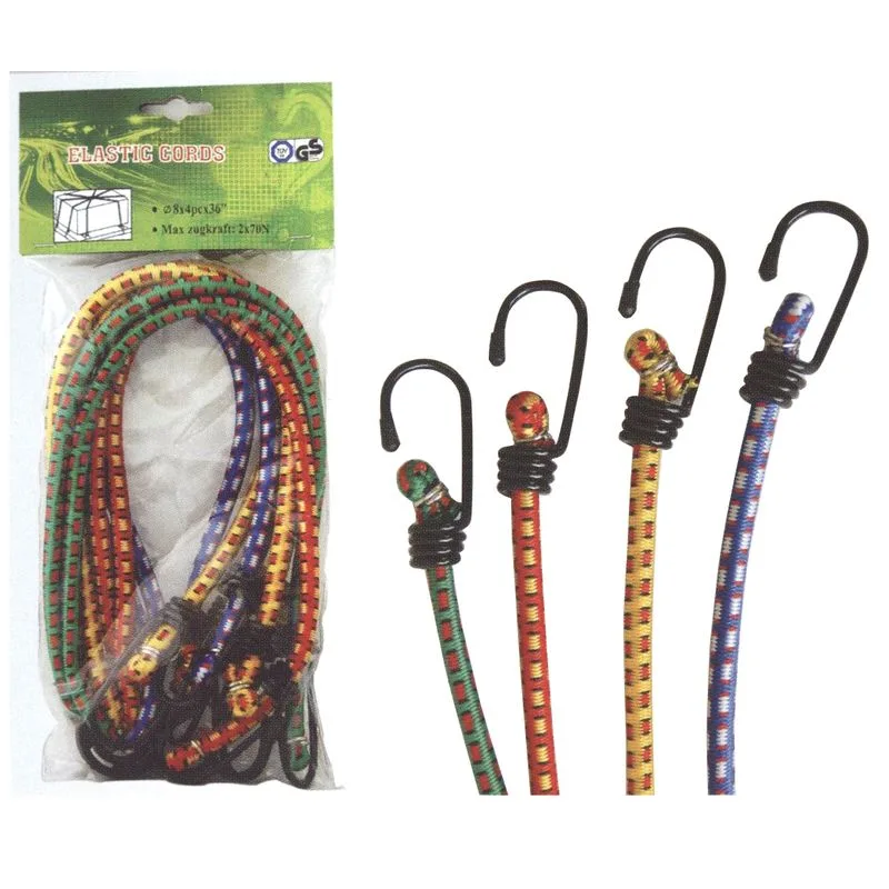 Guma upínacia Strend Pro LB345, 8 mm, 4x 100 cm, s oceľovými háčikmi, nos. 7 kg