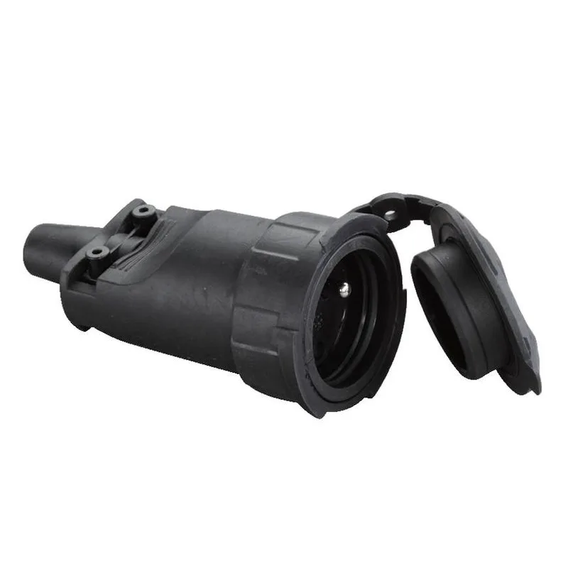 Zásuvka Strend Pro, na kábel, 250 V, IP20, 16A, čierna